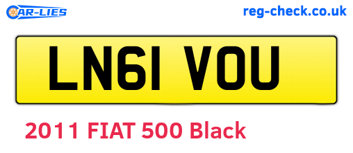 LN61VOU are the vehicle registration plates.