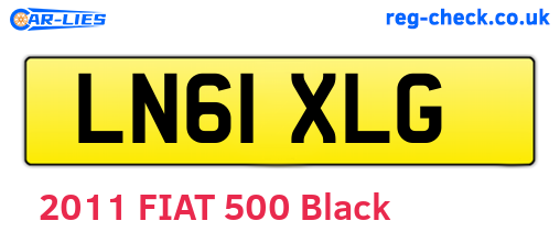 LN61XLG are the vehicle registration plates.