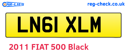 LN61XLM are the vehicle registration plates.