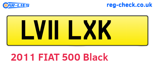 LV11LXK are the vehicle registration plates.