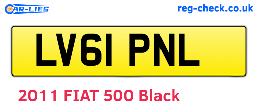 LV61PNL are the vehicle registration plates.