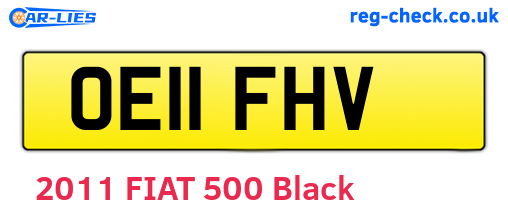 OE11FHV are the vehicle registration plates.