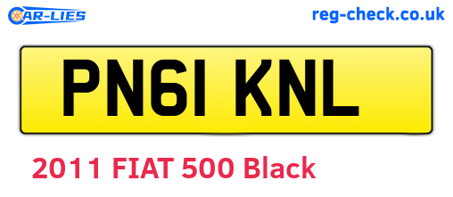 PN61KNL are the vehicle registration plates.