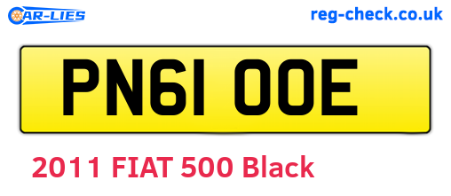 PN61OOE are the vehicle registration plates.