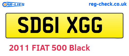 SD61XGG are the vehicle registration plates.