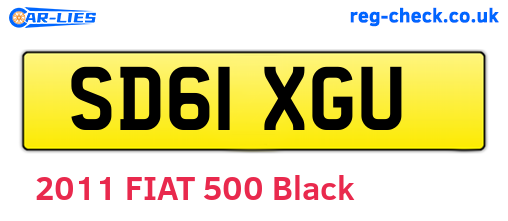 SD61XGU are the vehicle registration plates.