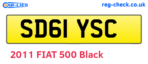 SD61YSC are the vehicle registration plates.