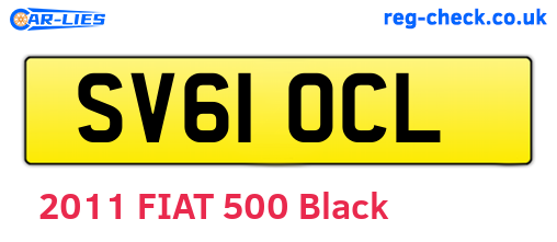 SV61OCL are the vehicle registration plates.