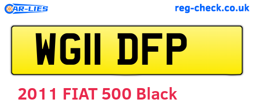 WG11DFP are the vehicle registration plates.