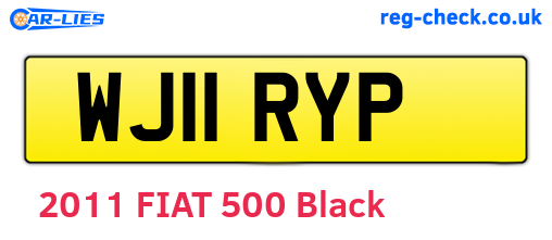 WJ11RYP are the vehicle registration plates.