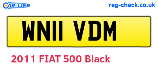 WN11VDM are the vehicle registration plates.