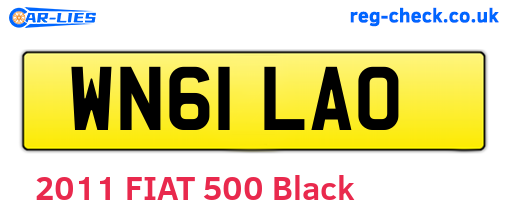 WN61LAO are the vehicle registration plates.