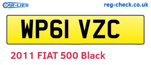WP61VZC are the vehicle registration plates.