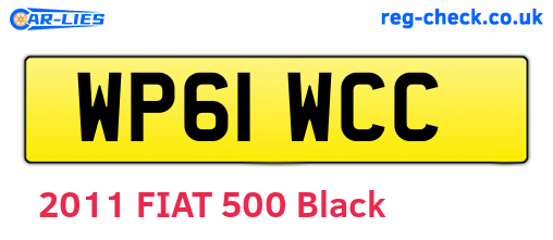 WP61WCC are the vehicle registration plates.