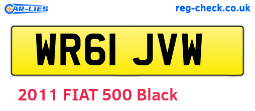 WR61JVW are the vehicle registration plates.