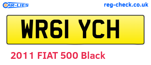 WR61YCH are the vehicle registration plates.