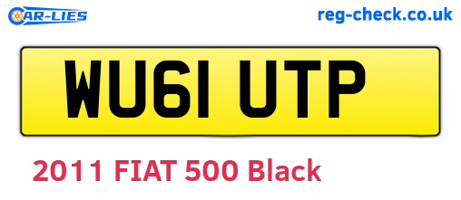 WU61UTP are the vehicle registration plates.