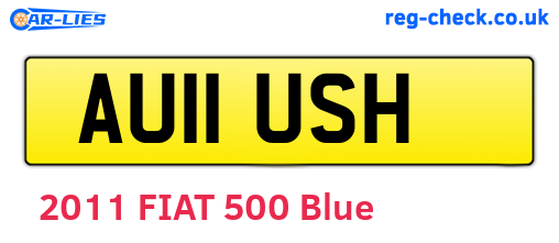AU11USH are the vehicle registration plates.