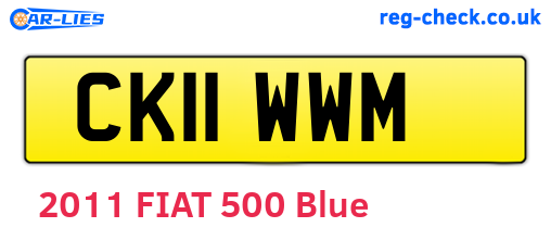 CK11WWM are the vehicle registration plates.