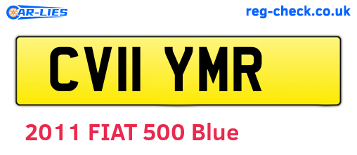 CV11YMR are the vehicle registration plates.
