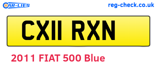 CX11RXN are the vehicle registration plates.