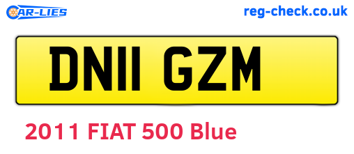 DN11GZM are the vehicle registration plates.