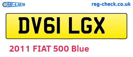 DV61LGX are the vehicle registration plates.