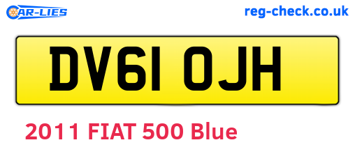 DV61OJH are the vehicle registration plates.