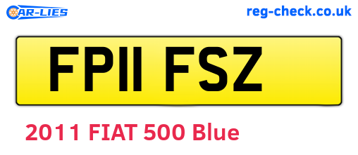 FP11FSZ are the vehicle registration plates.