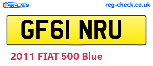 GF61NRU are the vehicle registration plates.
