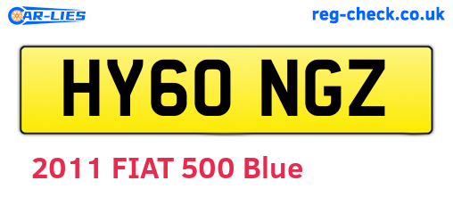 HY60NGZ are the vehicle registration plates.