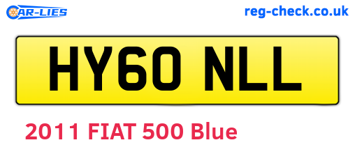 HY60NLL are the vehicle registration plates.