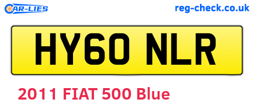 HY60NLR are the vehicle registration plates.