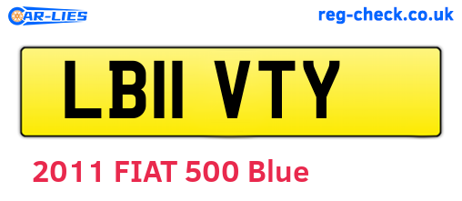 LB11VTY are the vehicle registration plates.