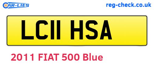 LC11HSA are the vehicle registration plates.