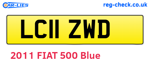 LC11ZWD are the vehicle registration plates.