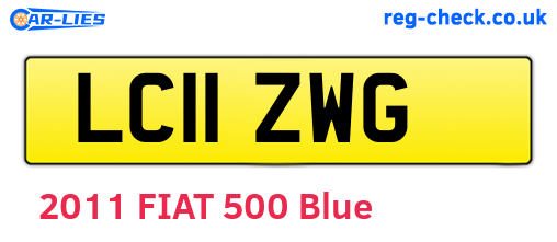 LC11ZWG are the vehicle registration plates.