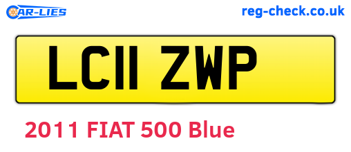 LC11ZWP are the vehicle registration plates.
