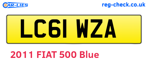 LC61WZA are the vehicle registration plates.