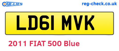 LD61MVK are the vehicle registration plates.