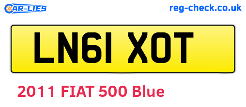 LN61XOT are the vehicle registration plates.