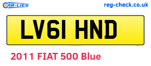 LV61HND are the vehicle registration plates.