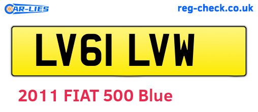 LV61LVW are the vehicle registration plates.
