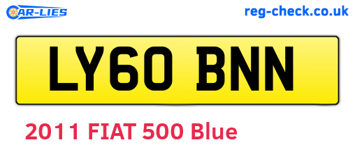 LY60BNN are the vehicle registration plates.