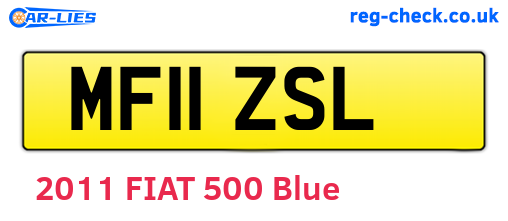 MF11ZSL are the vehicle registration plates.