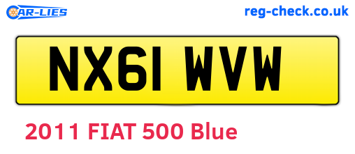 NX61WVW are the vehicle registration plates.