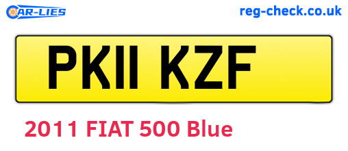 PK11KZF are the vehicle registration plates.