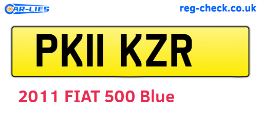 PK11KZR are the vehicle registration plates.