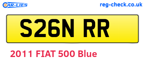 S26NRR are the vehicle registration plates.