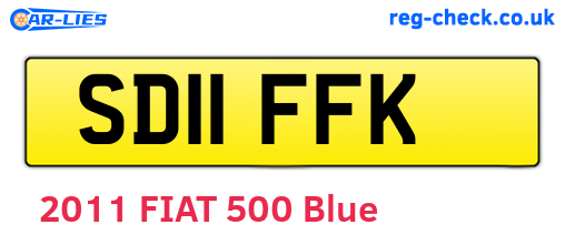 SD11FFK are the vehicle registration plates.